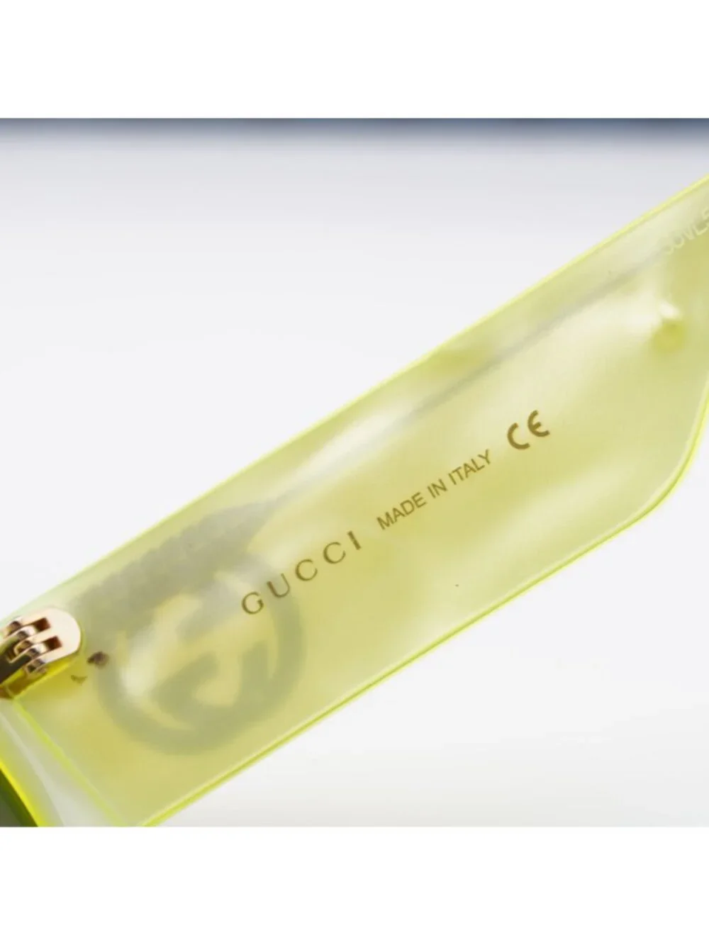 Gucci GG0516S 004 Rectangle Sunglasses - Yellow / Grey